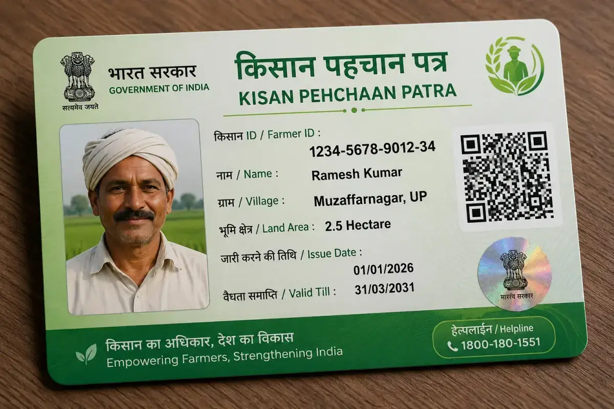 Farmer ID card sample format