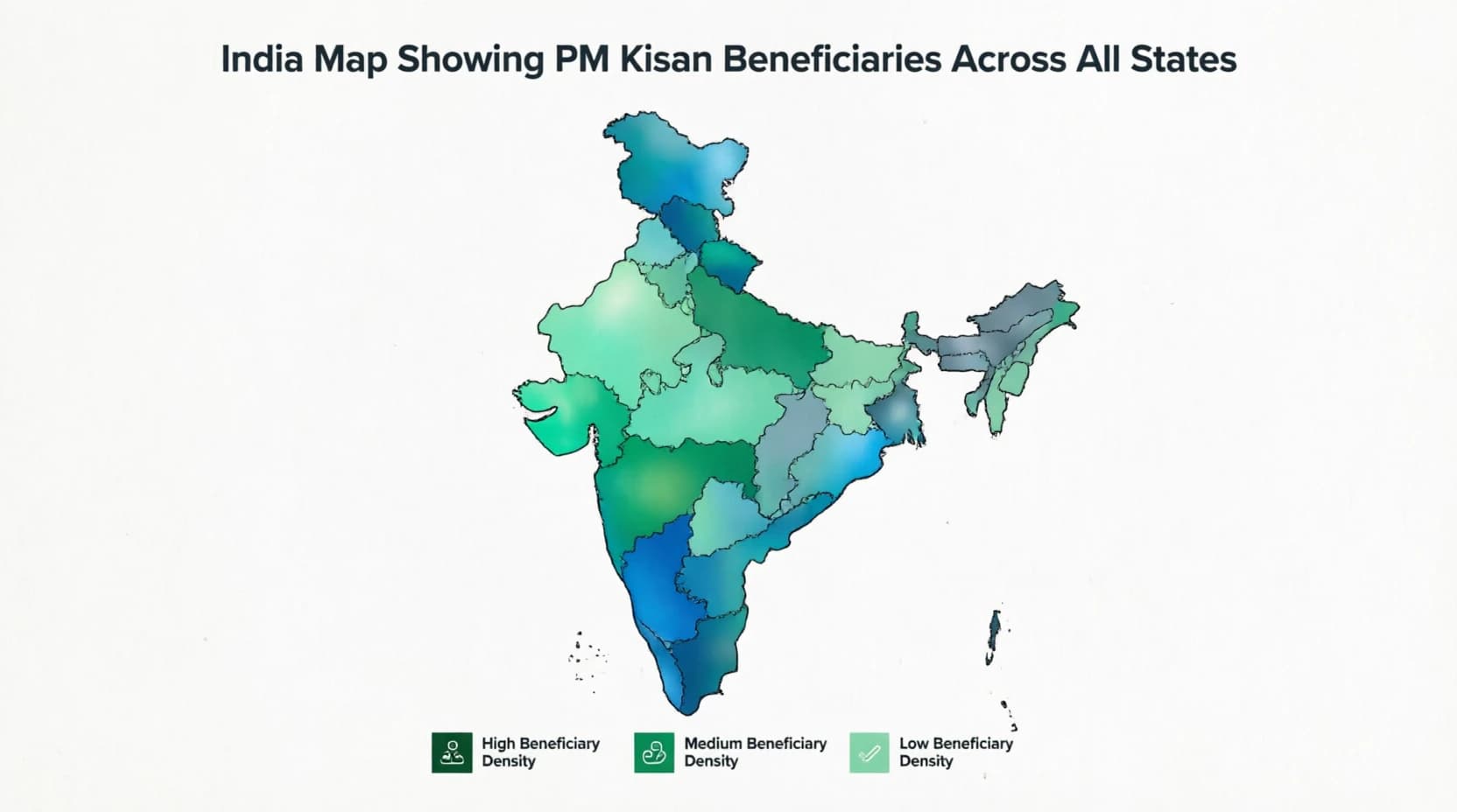 PM Kisan state-wise beneficiary map — sabhi states ka status