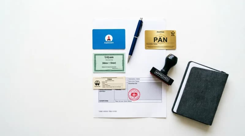 Application ke documents — Aadhaar, FSSAI, Udyam certificate