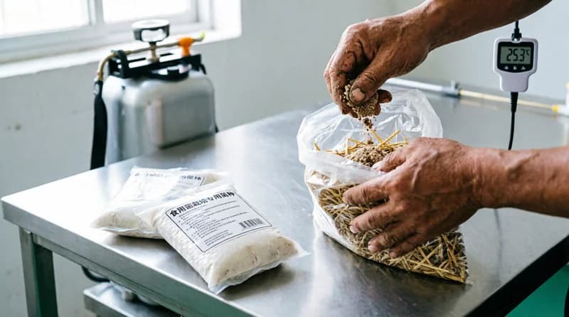 Mushroom Farming Setup Process - Bag Filling, Spawning and Incubation Steps