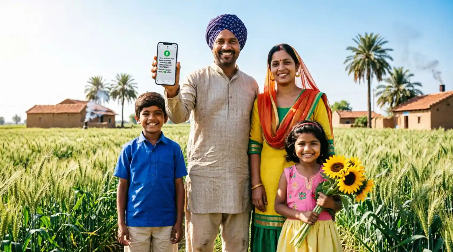 PMFBY claim payment received in bank account — successful compensation